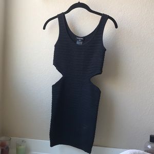 BEBE cut out little black dress size S